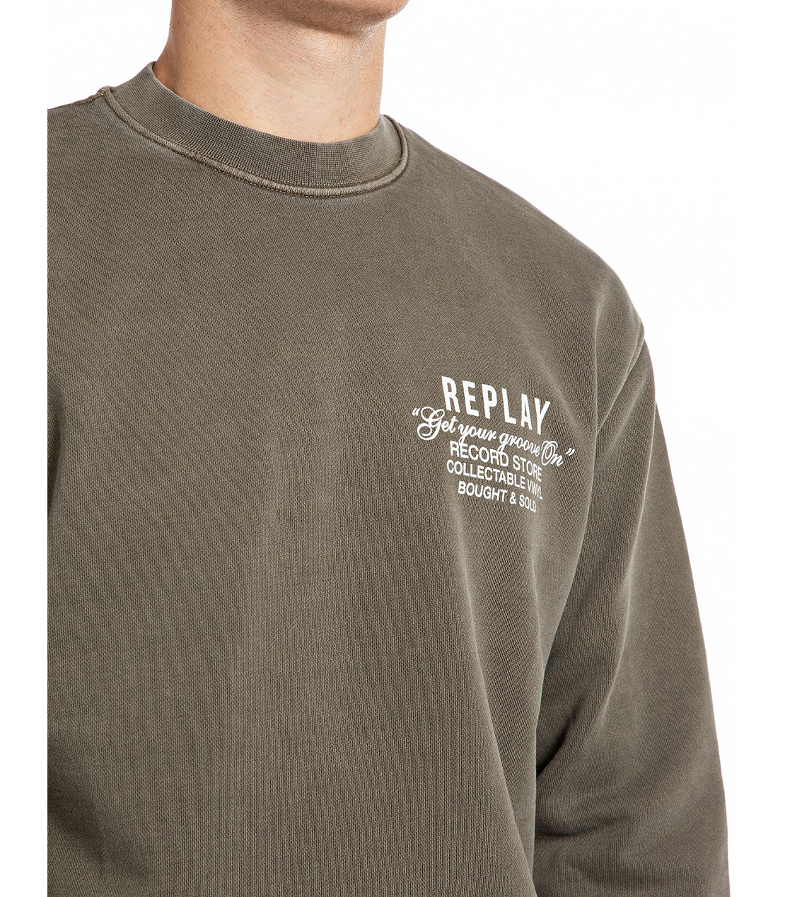 バックプリントガーメントダイ コットンフリース 詳細画像 マッドグリーン 3